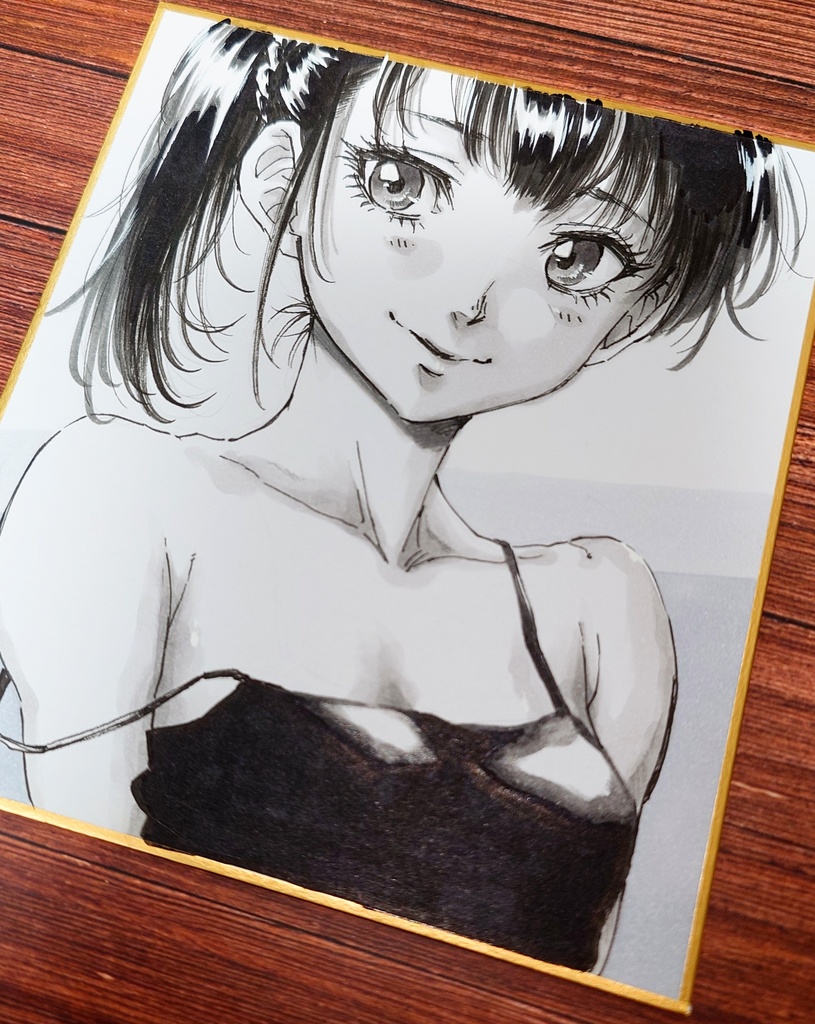 オリジナルイラスト 小色紙