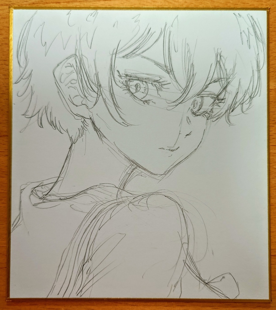 オリジナルイラスト 小色紙