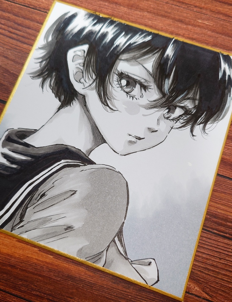 オリジナルイラスト 小色紙