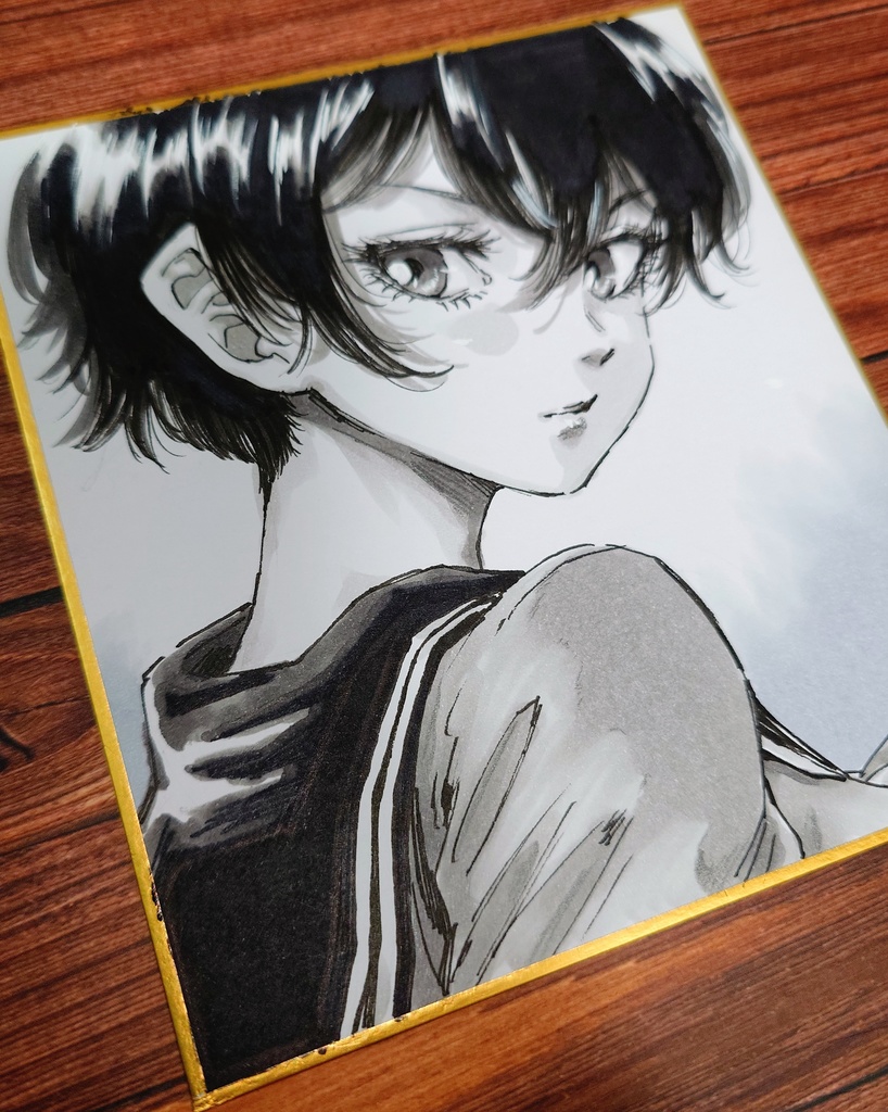 オリジナルイラスト 小色紙