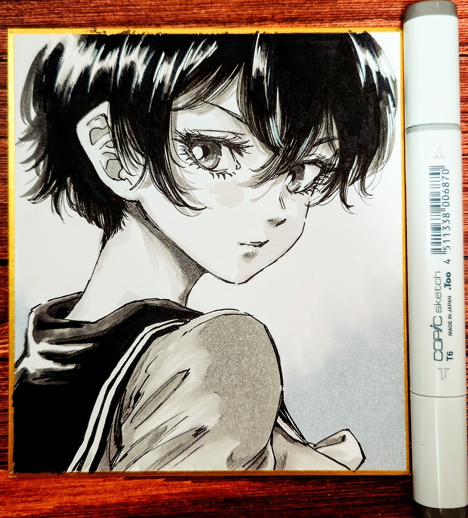 オリジナルイラスト 小色紙