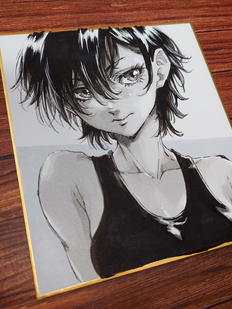 オリジナルイラスト 小色紙