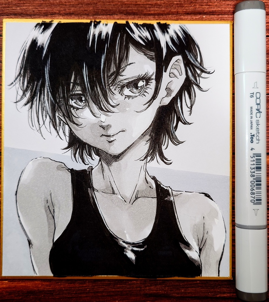 オリジナルイラスト 小色紙