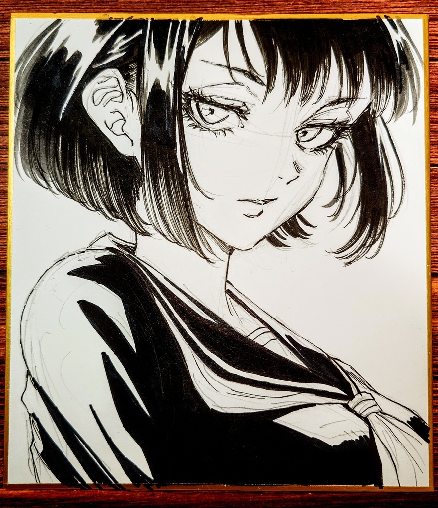 オリジナルイラスト 小色紙