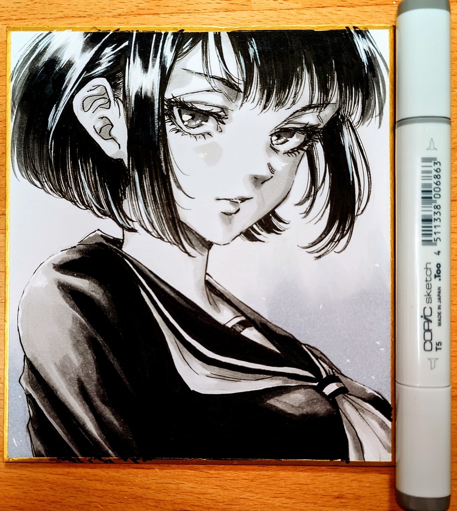 オリジナルイラスト 小色紙