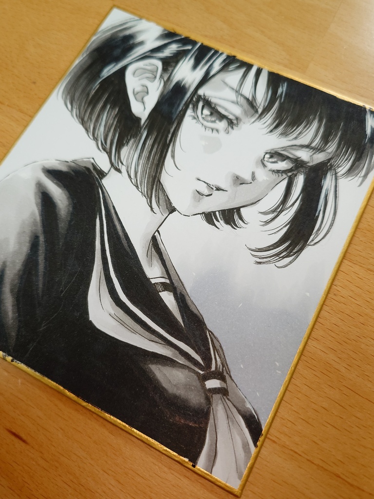 オリジナルイラスト 小色紙