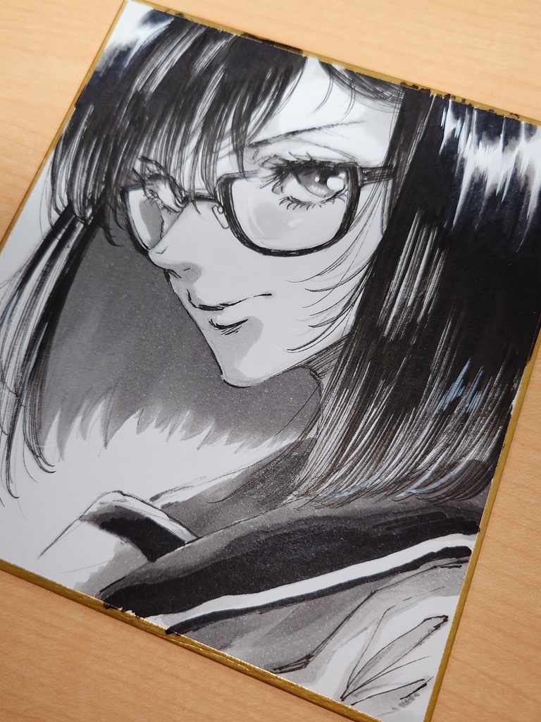 オリジナルイラスト 小色紙