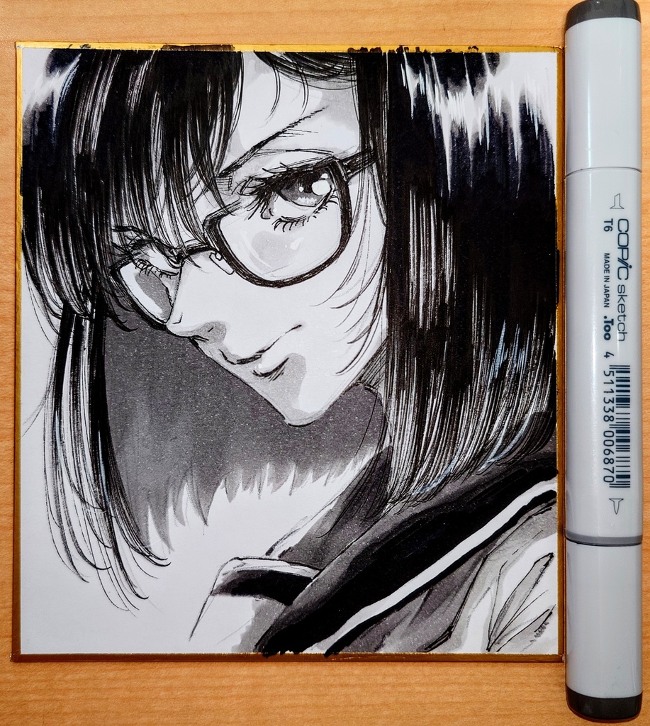 オリジナルイラスト 小色紙