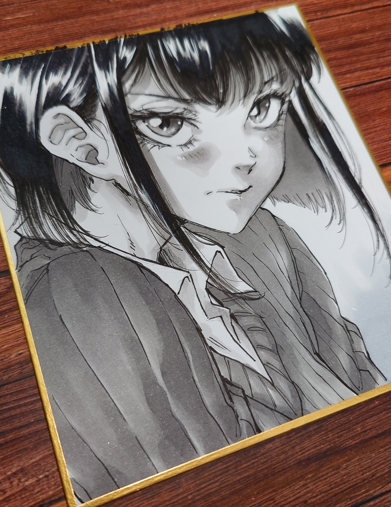 オリジナルイラスト 小色紙