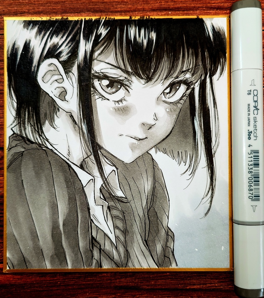 オリジナルイラスト 小色紙