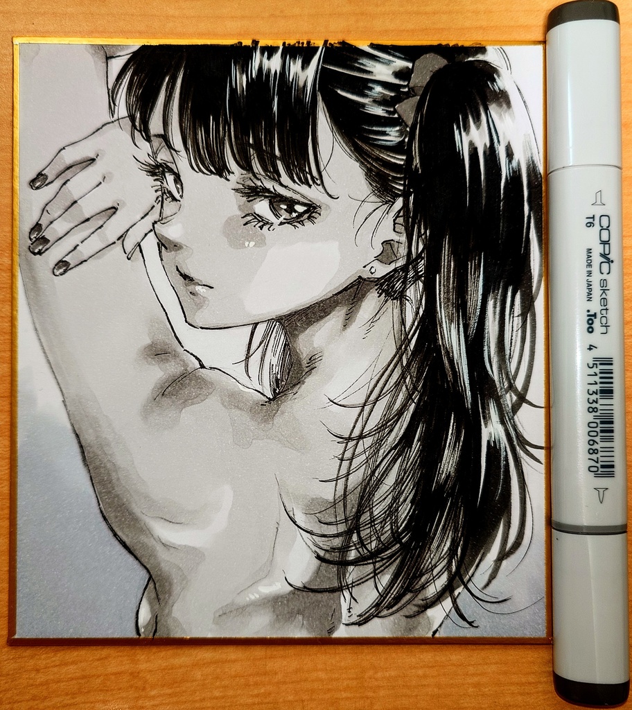 オリジナルイラスト 小色紙