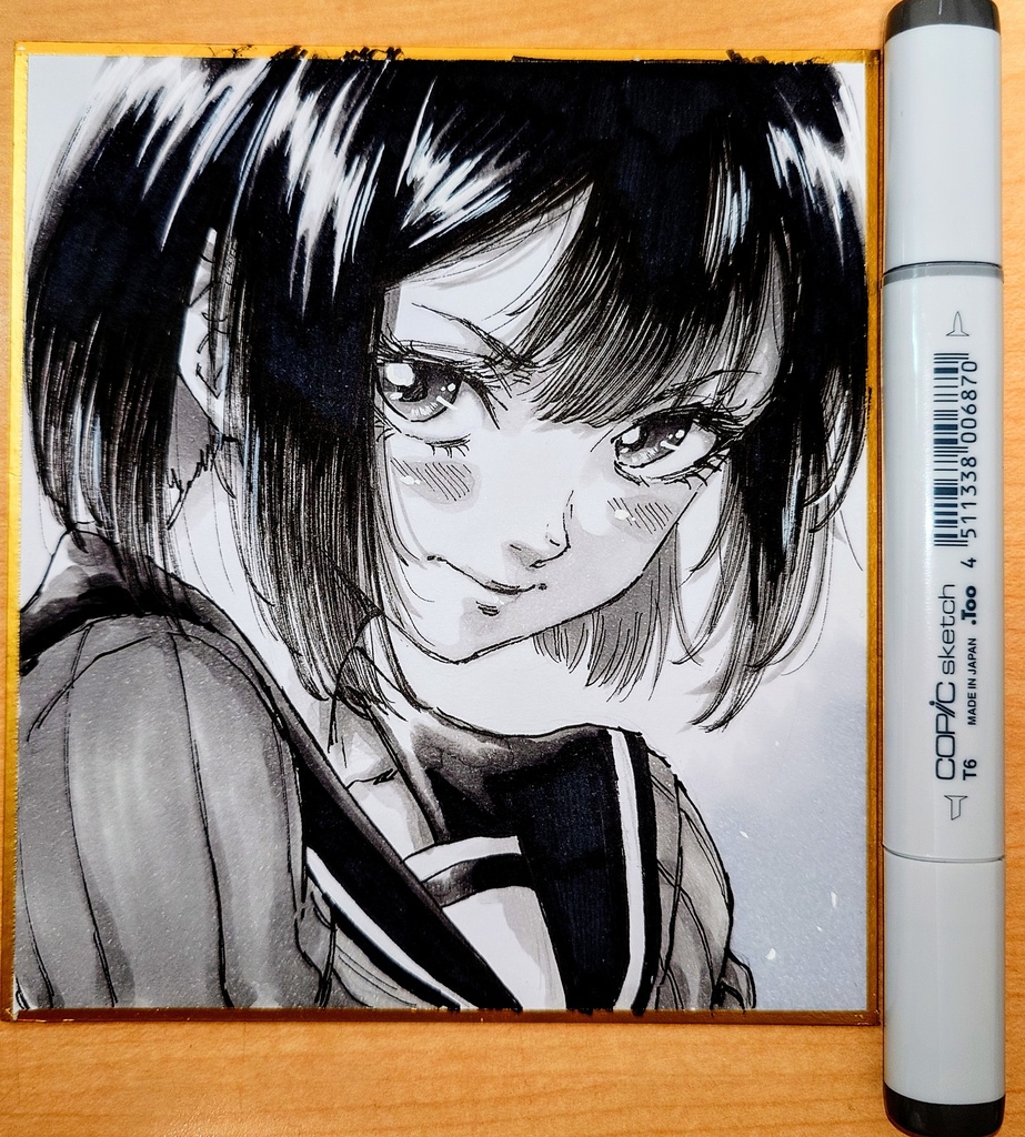 オリジナルイラスト 小色紙