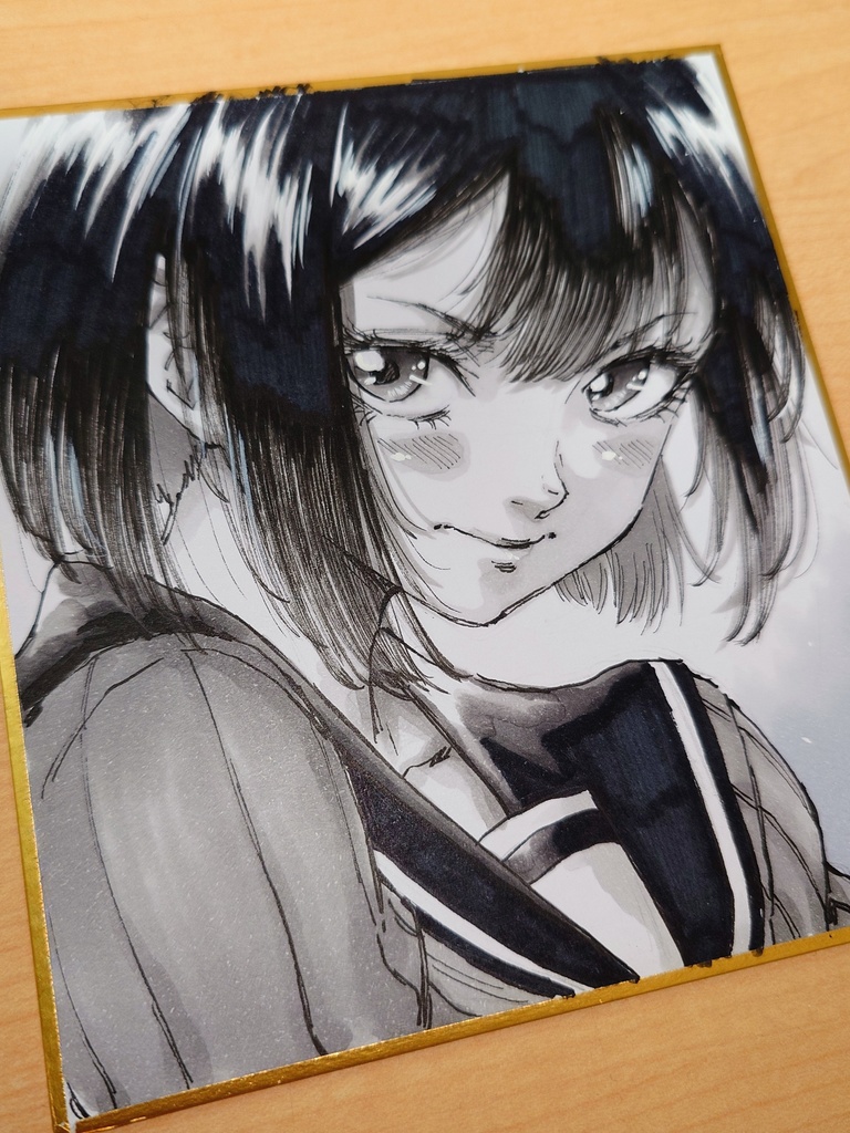 オリジナルイラスト 小色紙