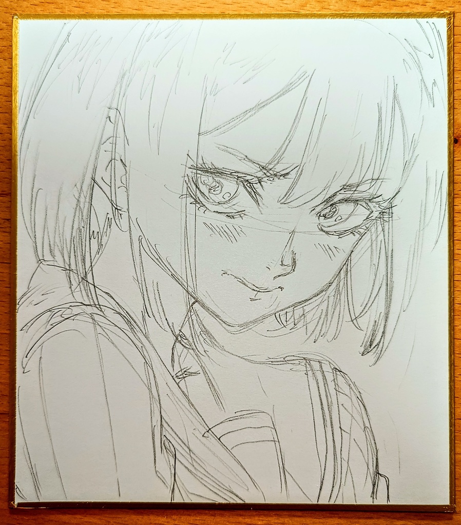 オリジナルイラスト 小色紙