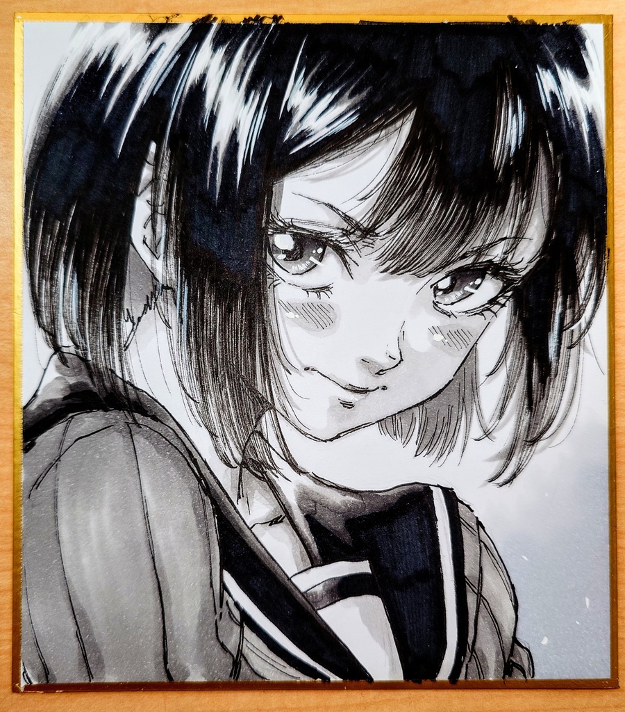 オリジナルイラスト 小色紙