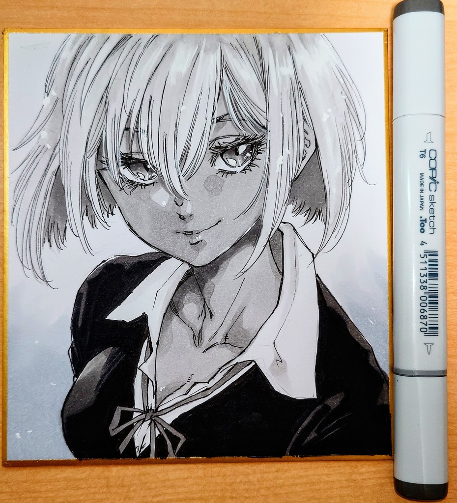 オリジナルイラスト 小色紙