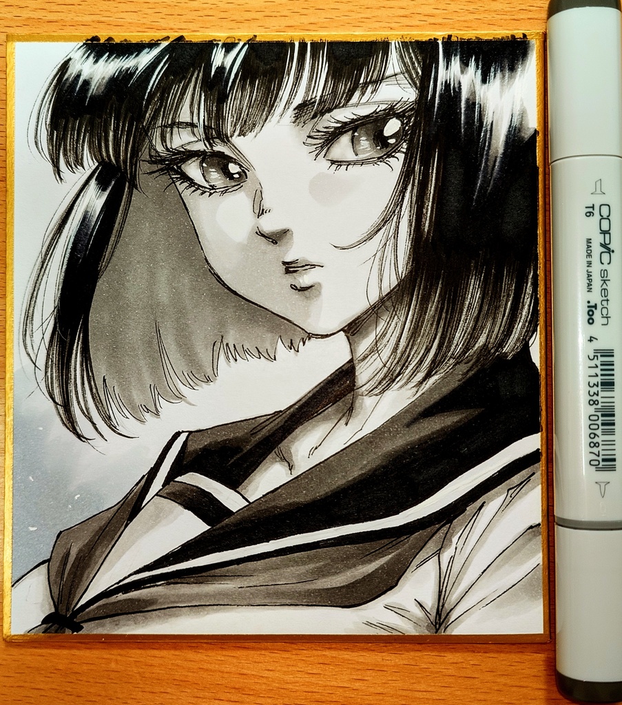 オリジナルイラスト 小色紙