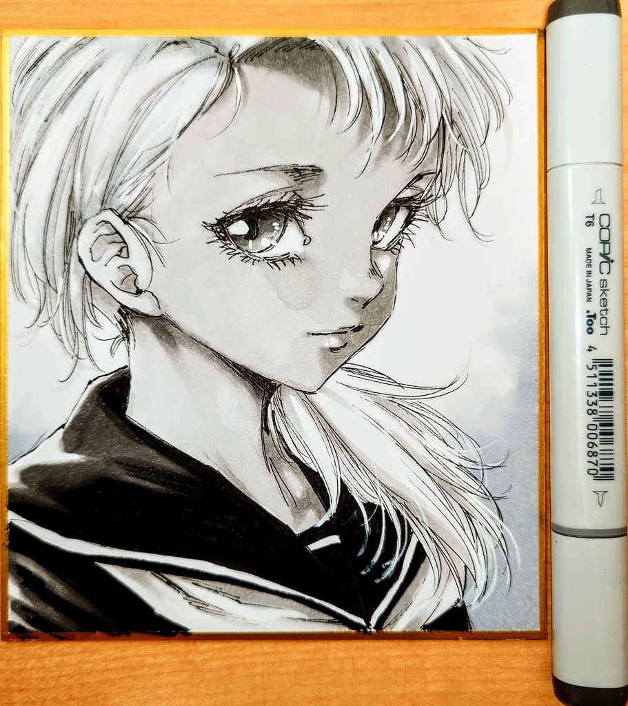 オリジナルイラスト 小色紙