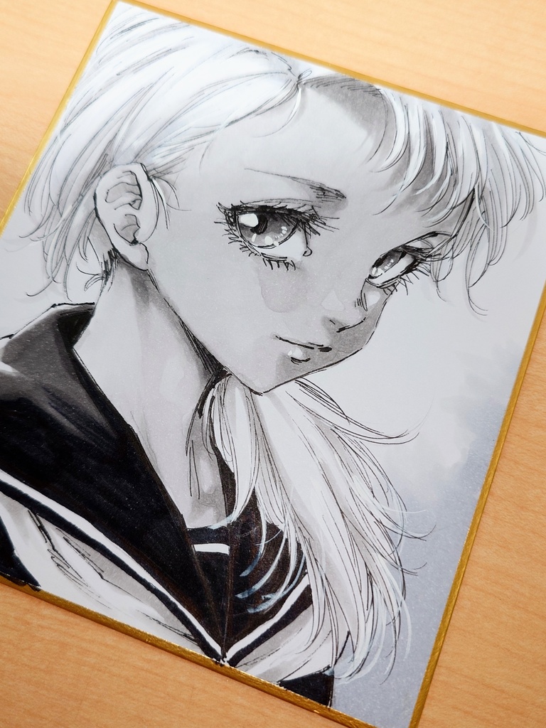 オリジナルイラスト 小色紙