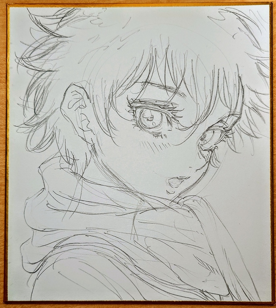 オリジナルイラスト 小色紙