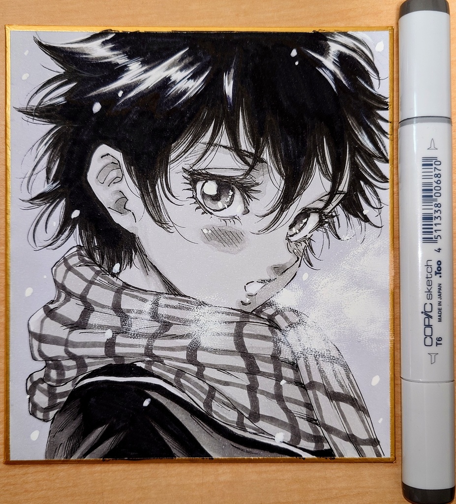 オリジナルイラスト 小色紙