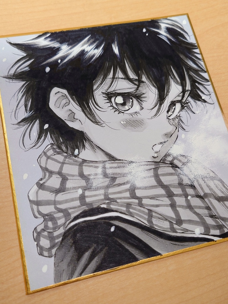 オリジナルイラスト 小色紙