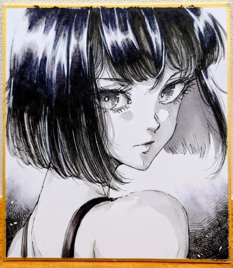 オリジナルイラスト 小色紙