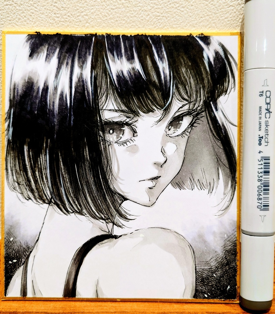 オリジナルイラスト 小色紙