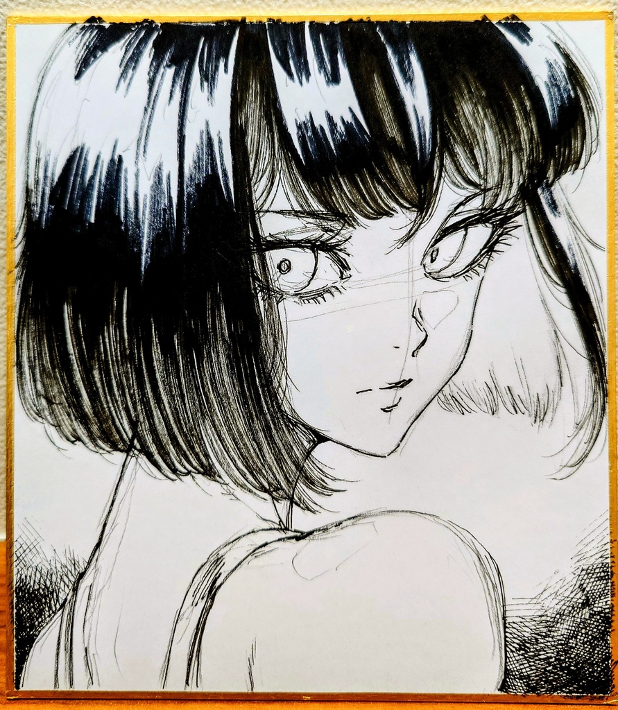 オリジナルイラスト 小色紙