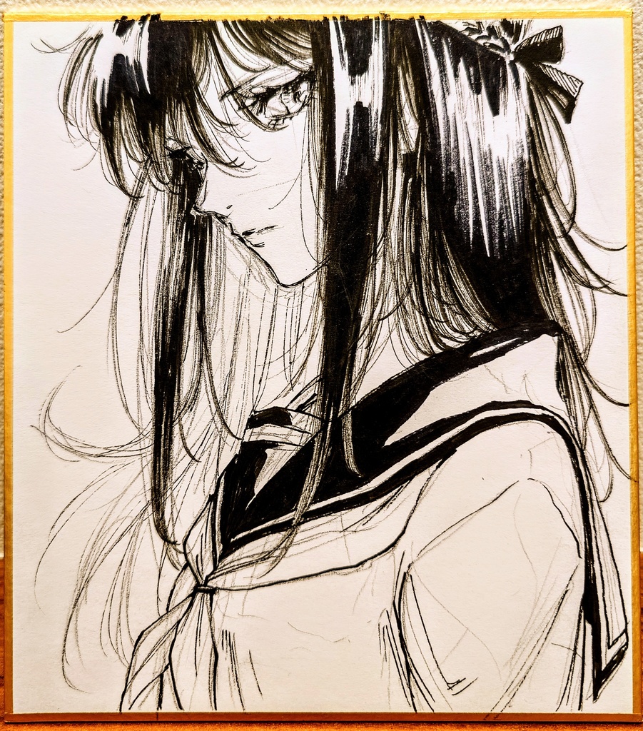 オリジナルイラスト 小色紙