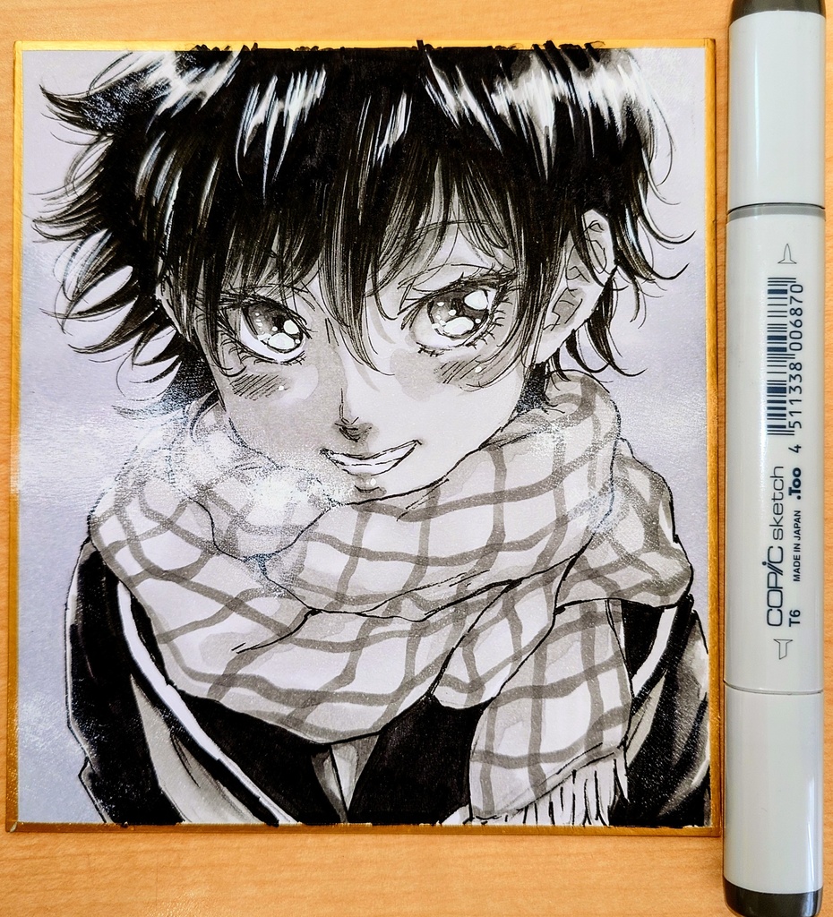 オリジナルイラスト 小色紙