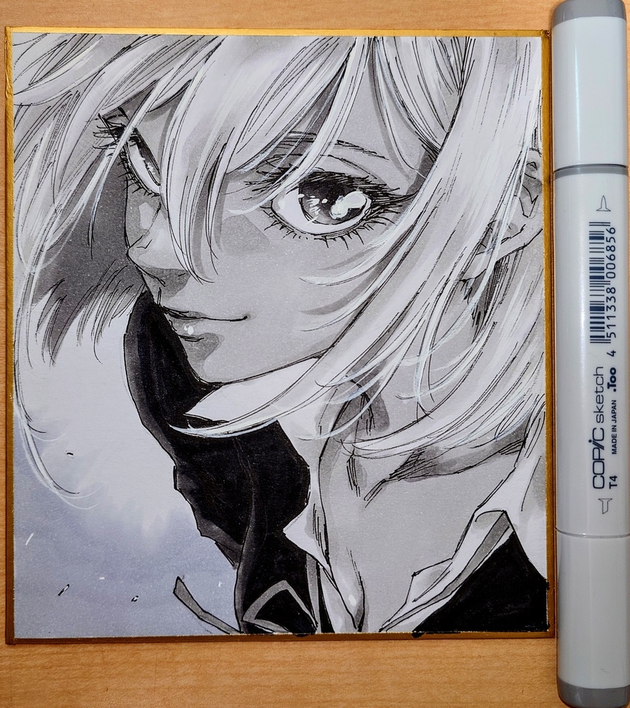 オリジナルイラスト 小色紙