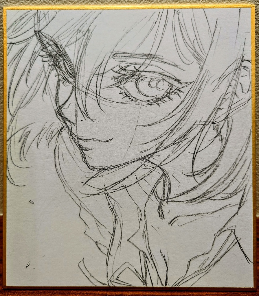 オリジナルイラスト 小色紙