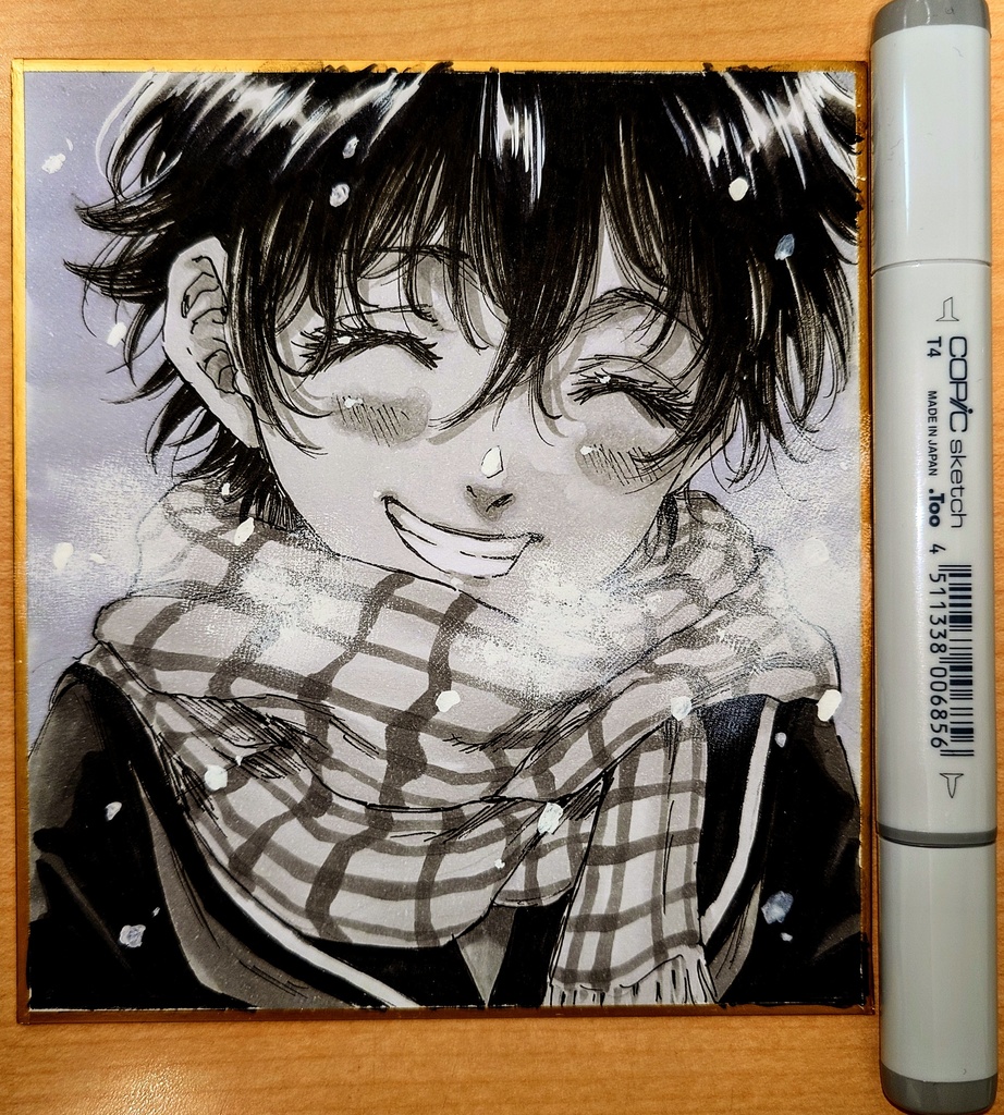 オリジナルイラスト 小色紙