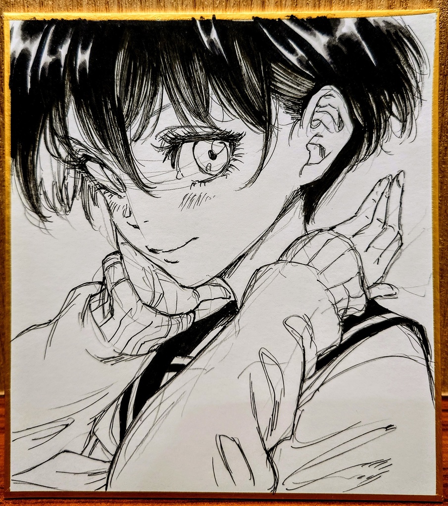 オリジナルイラスト 小色紙