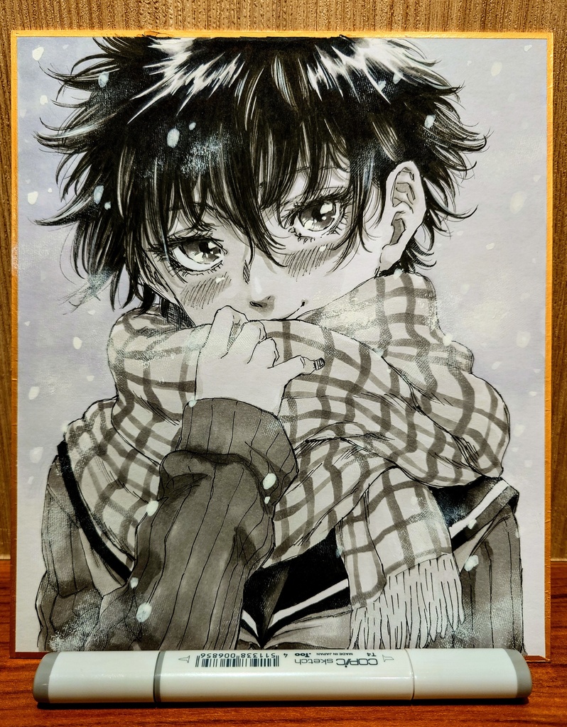 オリジナルイラスト 中色紙