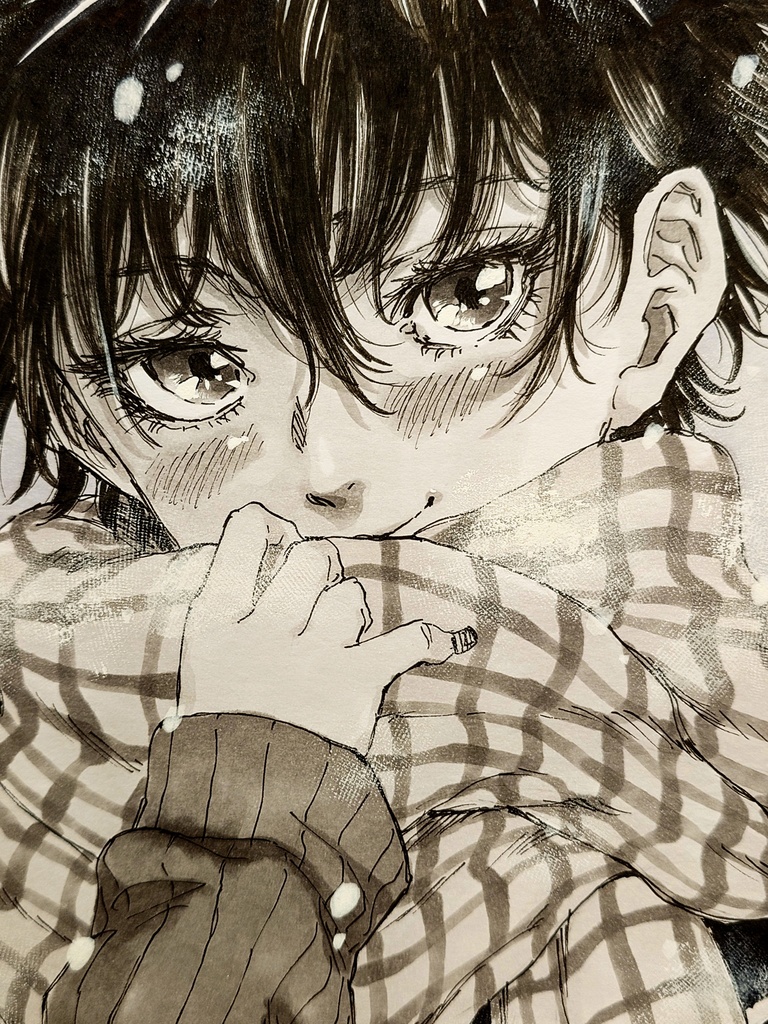 オリジナルイラスト　中色紙