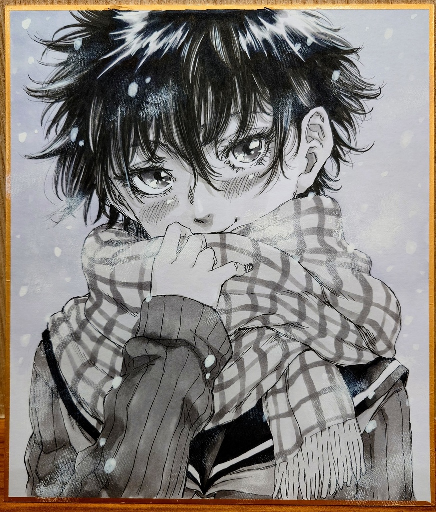 オリジナルイラスト 中色紙