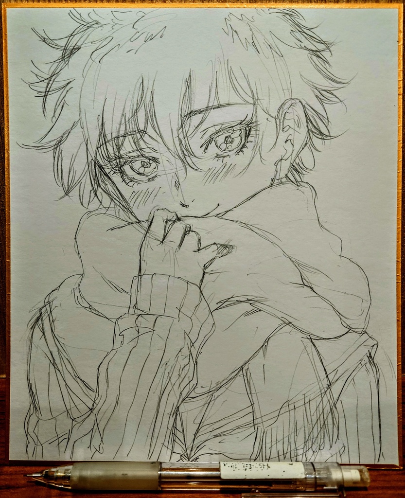 オリジナルイラスト 中色紙