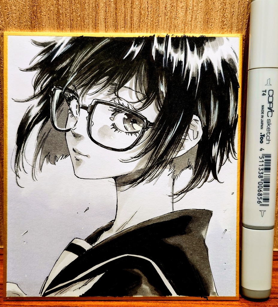 オリジナルイラスト 小色紙