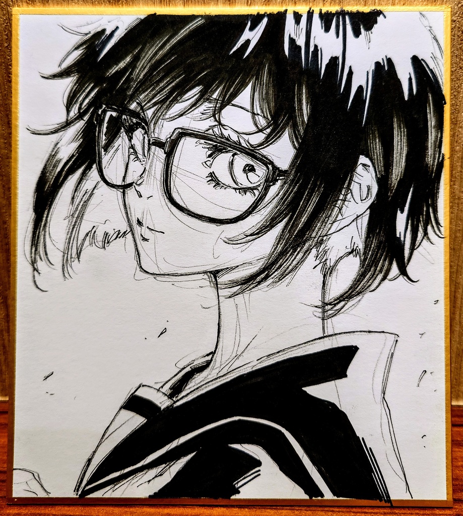 オリジナルイラスト 小色紙