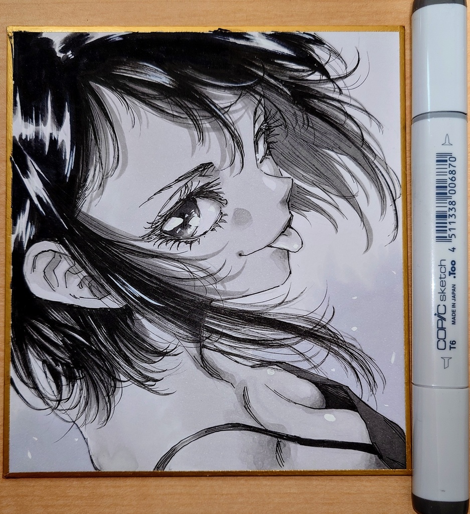 オリジナルイラスト 小色紙