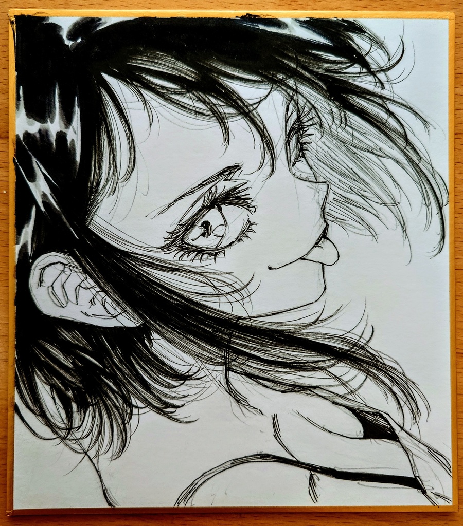 オリジナルイラスト 小色紙