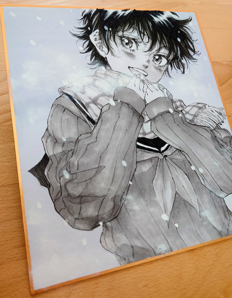 オリジナルイラスト 中色紙