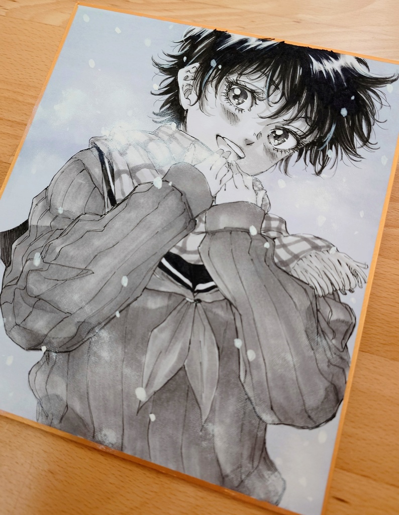 オリジナルイラスト 中色紙