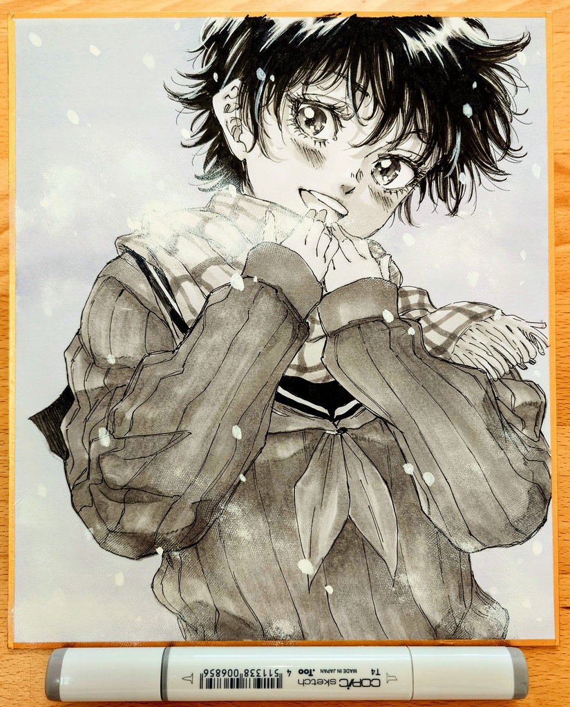 オリジナルイラスト 中色紙