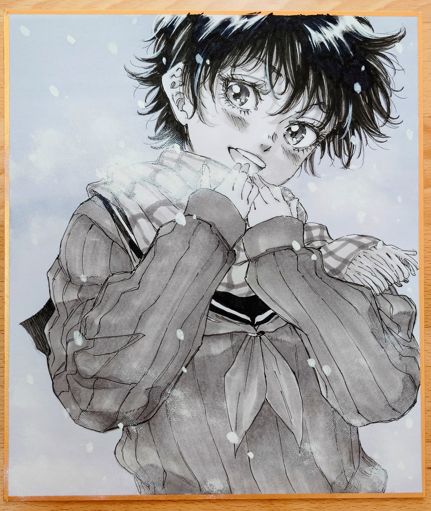 オリジナルイラスト 中色紙