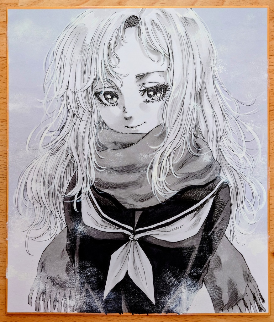 オリジナルイラスト 中色紙