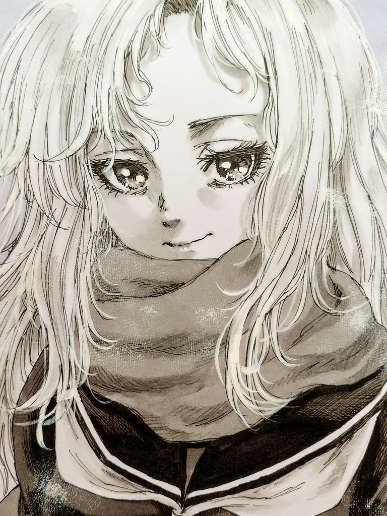 オリジナルイラスト　中色紙