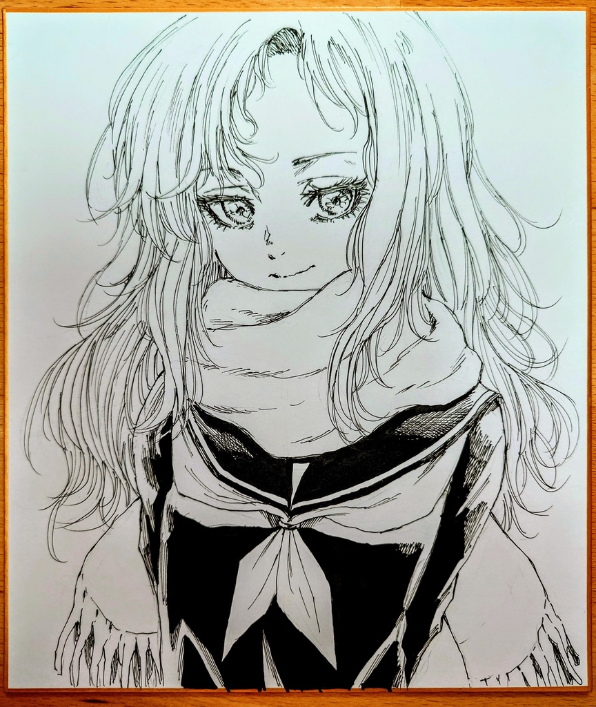 オリジナルイラスト 中色紙